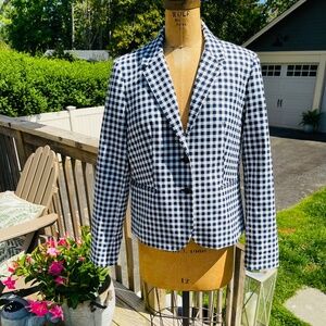 J Crew royal blue check blazer